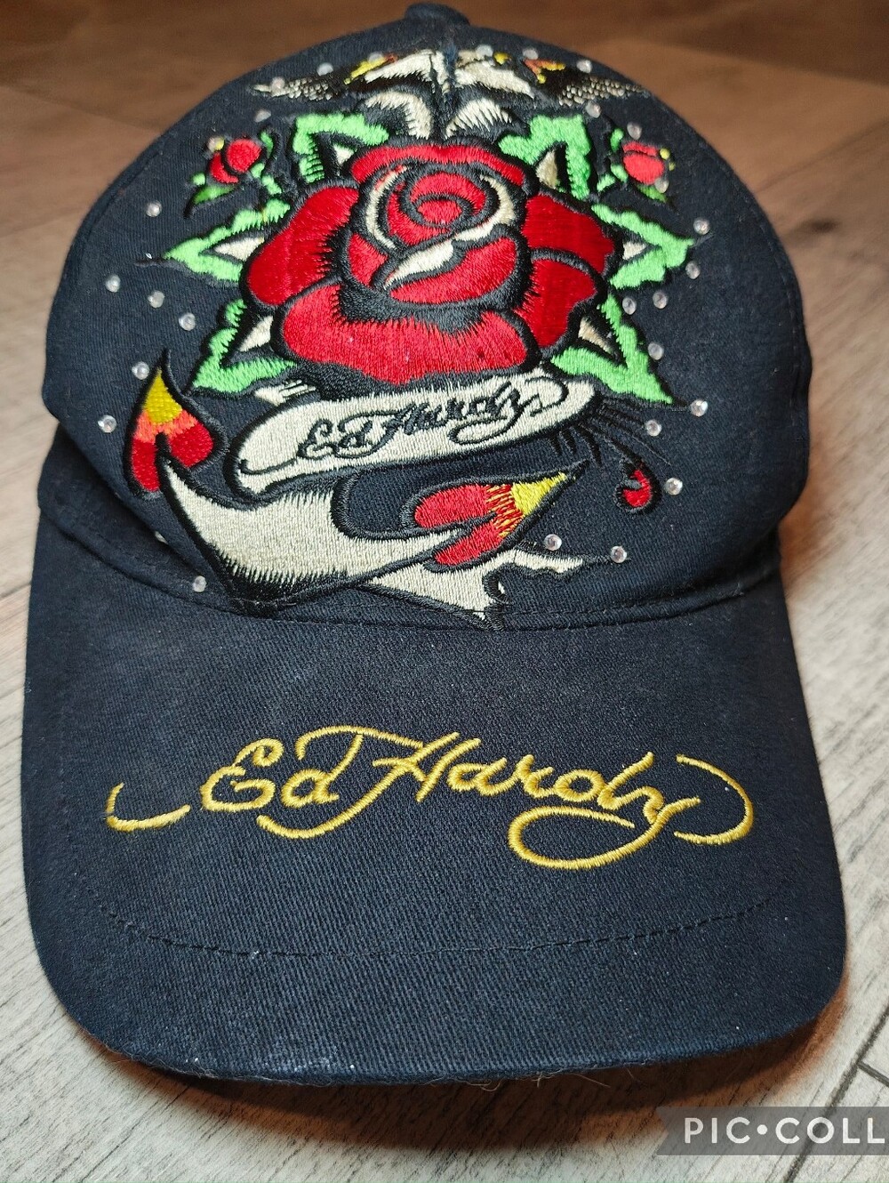 🌹 Insane Vintage Y2K Ed Hardy Rose Tattoo Cap 🌹